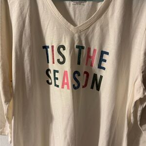 Tie the season for glitter! Long sleeve brand new Lane Bryant top size 14/16